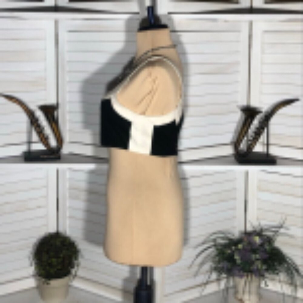 7 For All Mankind Colorblock Cropped Top XS - Picture 4 of 10